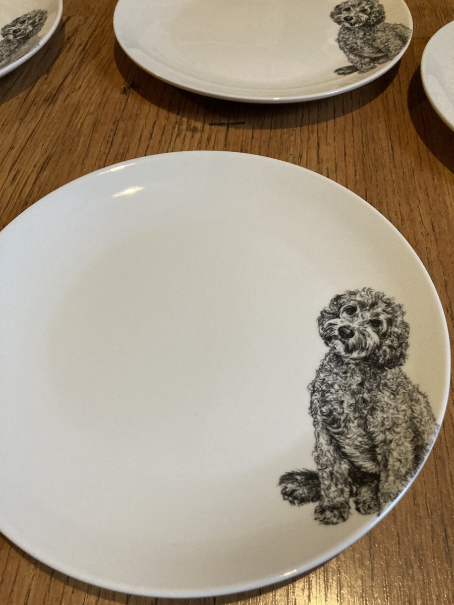Dunelm Cockapoo Dog Set Of Side Plates Brand New UK
