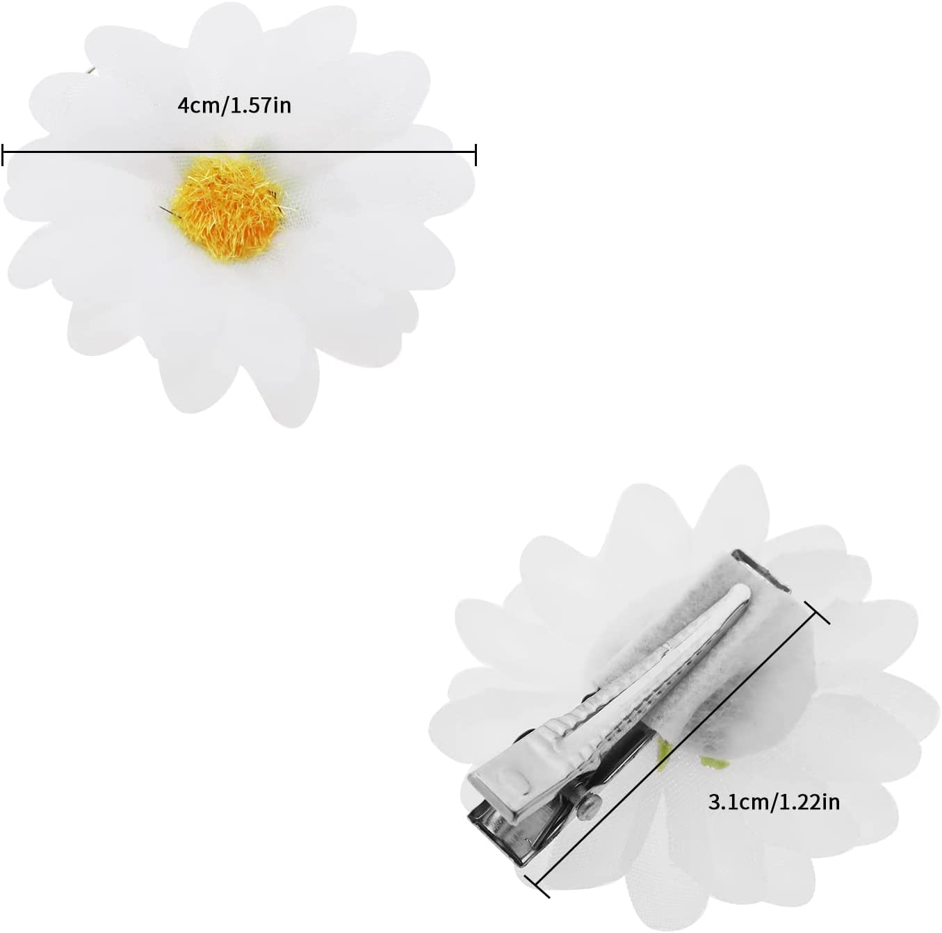 20PCS Daisy Hair Clips Small Flower Hair Barrettes Beach Wedding Hair Pins eBay