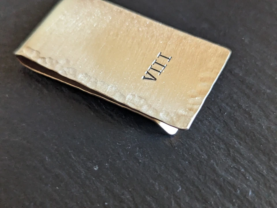 Bronze anniversary money clip with Roman numeral ( choose your own ) - Image 4 of 4