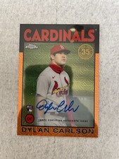 2021 Topps Dylan Carlson 1986 Auto Orange /25