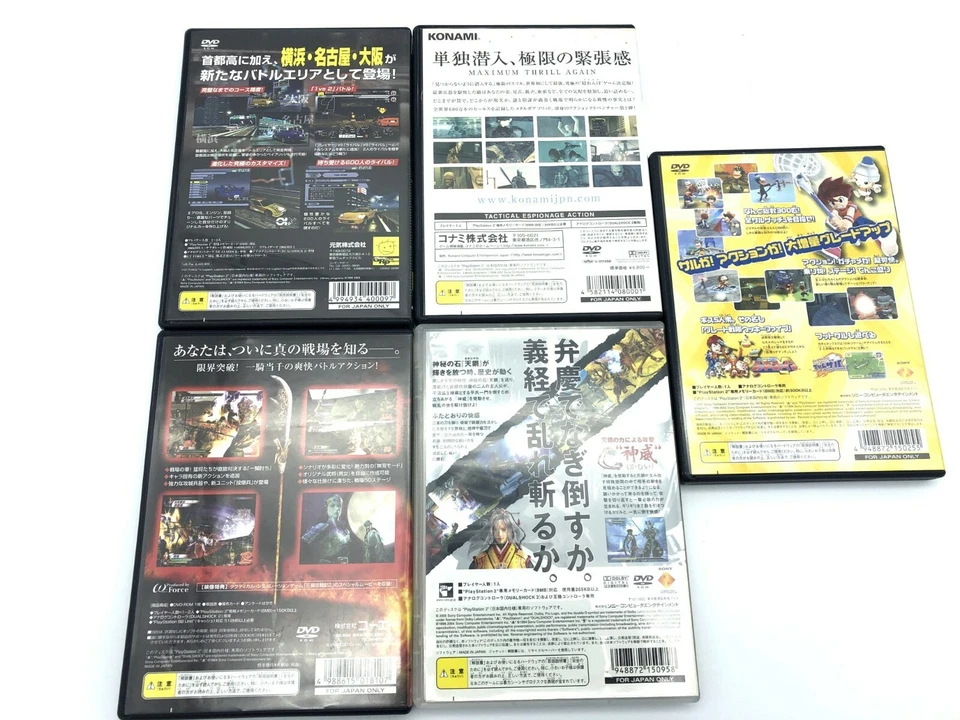 Lot of 5 PS 2 Japan games Genji/Shin sangokumusou3 /Metal gear solid2/Ape escape - Image 2 of 4