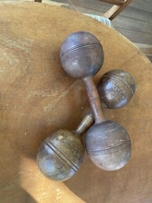Matched Vintage Pair of Wooden Exercise Wood ...