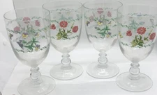 Studio Nova By Mikasa Garden Bloom Iced Tea Glass Pedestal Set of 4 - 14 Oz