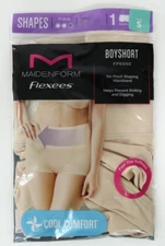 Womens Ladies Maidenform Flexees Beige Boyshort Panties Underwear Size S NEW