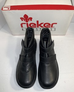 Rieker Anti Stress Womens Sz EUR 37 (US 6.5 M) Black Leather Booties Ankle Boots | eBay