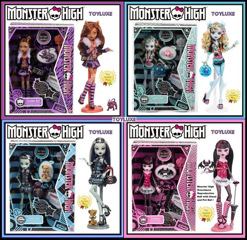 Monster High Creeproduction Draculaura Clawdeen Lagoona & Frankie 4 Doll Lot Set - Picture 1 of 12