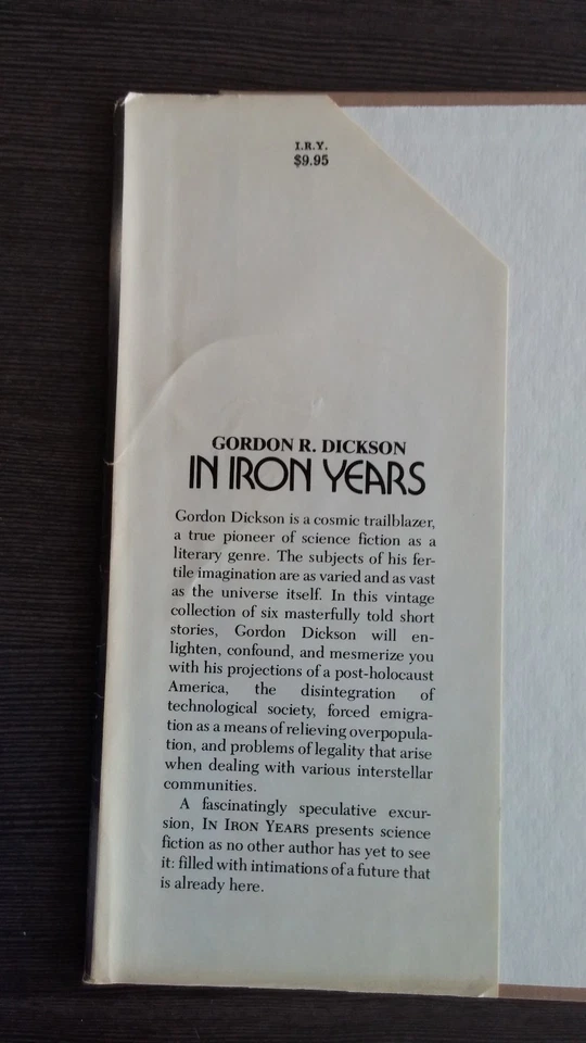 In Iron Years by Gordon R. Dickson 1980 HCDJ First Edition Foto 2 de 4