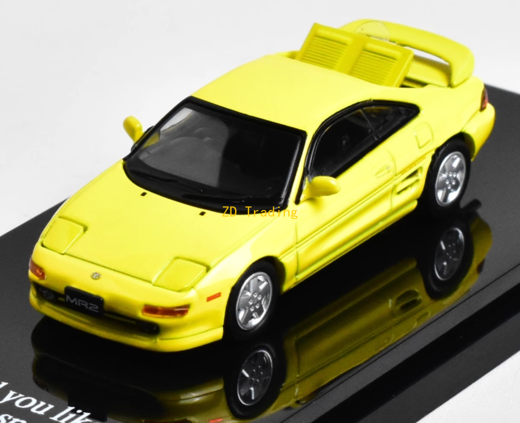 ミニカー TRD2000GT HS063 YE SUPER BRIGTH YELLOW T ZD Hobby Japan 1:64 JDM Yellow MR2 GT-S SW20 Sports Model Diecast