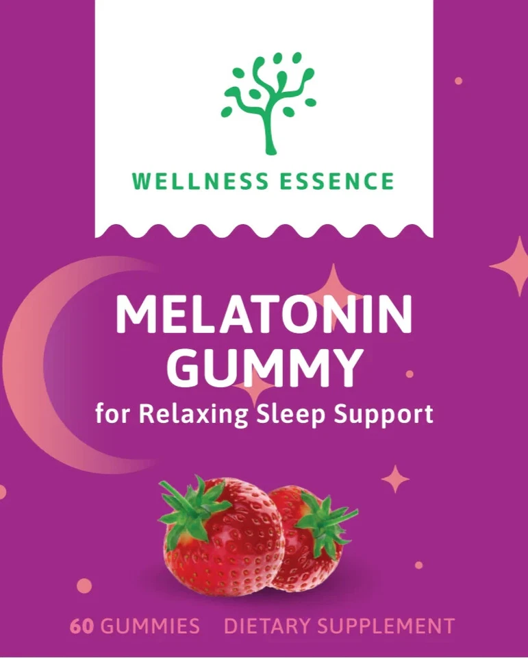 Gominolas Wellness Essence veganas de melatonina-60, relajación nocturna, ayuda para dormir Foto 2 de 4