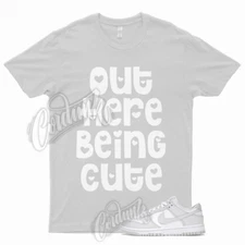 CUTE T Shirt to Match Dunk Low Photon Dust Mid High 1 Grey Toe Particle WMNS