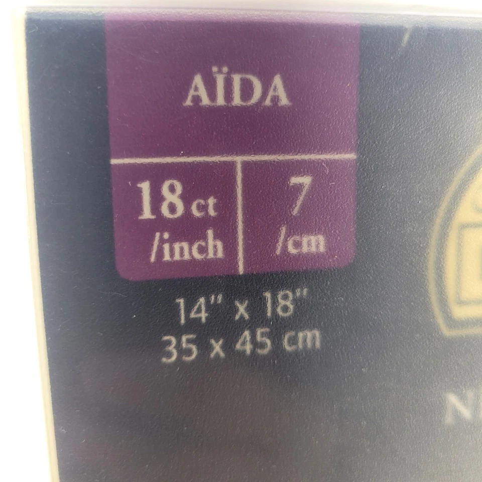 Vtg DMC Aida 18ct Needlework Fabric 14" x 18" 100% Cotton Made In Brazil NOS - Image 3 of 4