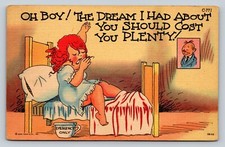 Oh Boy! Dream I Had About You Should Cost You Plenty! VINTAGE Postcard
