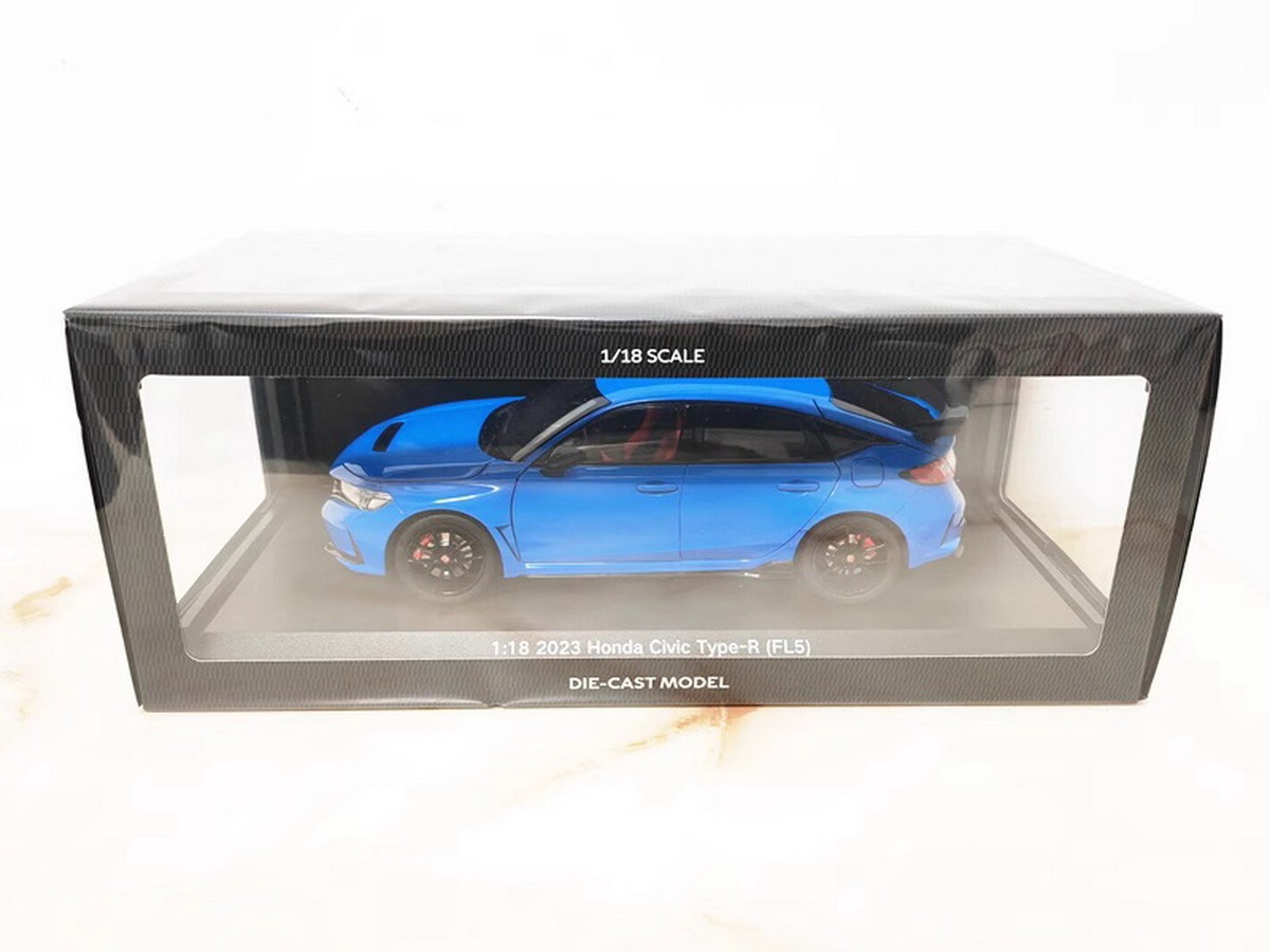 1/18 Scale Honda Civic Type-R FL5 2023 Blue Diecast Car Model Toy