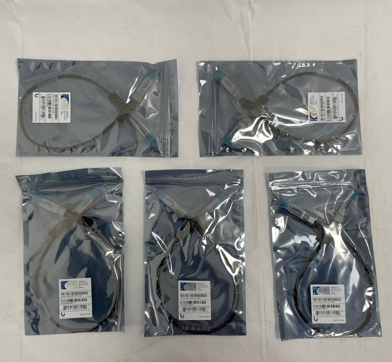 Ubiquiti UACC-DAC-SFP10-0.5M UniFi 10G SFP+ Direct Attach Cable (5-Pack) - NEW
