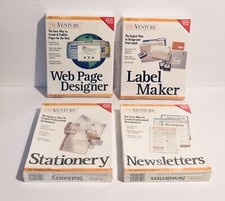 Lot of 4 Pro Venture Windows 95 PC CD-ROM Software Web Page Newsletters Labels