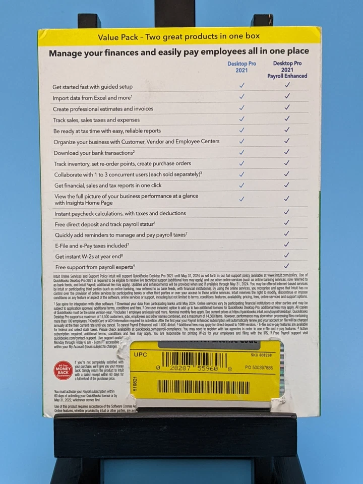 Intuit QuickBooks Desktop Pro 2021 + Payroll for Windows: Retail Permanent / NEW - Image 4 of 4