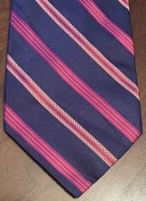 Daniel Cremieux Blue Purple Hand Made 100% Silk Men’s Neck Tie Made In Usa