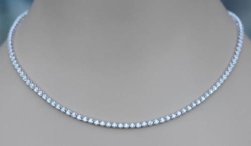 5ct Earth-Mined Diamond Tennis Necklace 