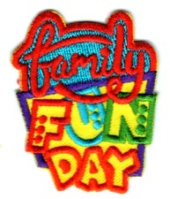 FAMILY FUN DAY Iron On Patch Games Sports