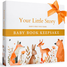 Baby Book Keepsake Set 146 Page First 5 Years Journal 12X12 In