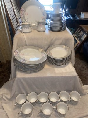 Set Of 10 - Mikasa CHARISMA GRAY Dinner Set Fine China Japan L9049