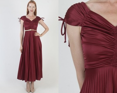 Vtg 70s Burgundy Grecian Goddess Dress Shoulder Tie Roman Toga Disco Holiday | eBay Vtg 70s Burgundy Grecian Goddess Dress Shoulder Tie Roman Toga Disco Holiday | eBay