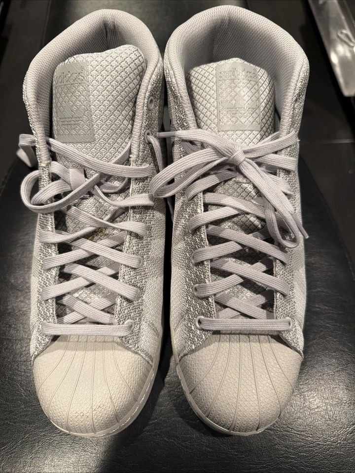 Size 12 - Adidas Pro Model Weave Solid Grey - Image 3 of 4