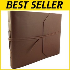 Large Leather Scrapbook with Gift Box - 400 Photos Capacity