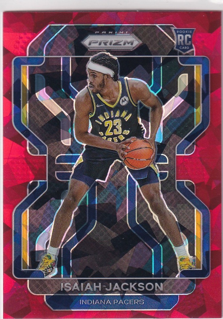 2021-22 Panini Prizm ISAIAH JACKSON RED Cracked Ice Prizm #309 Rookie RC SP
