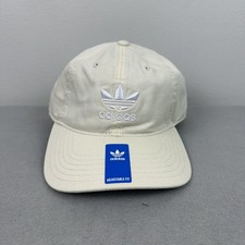 Adidas Originals Hat Cap Strap Back Wonder White Trefoil Embroidery Relaxed Mens