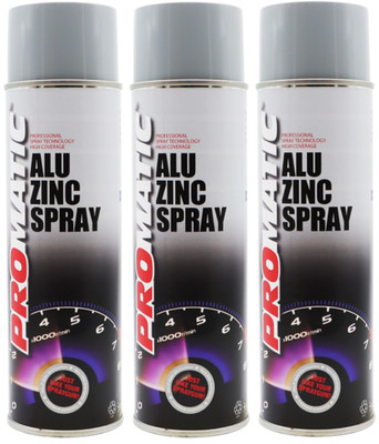 3x Promatic Alu Zink Profi Auto Sprühlack Aerosol Mehrzweck 500ml