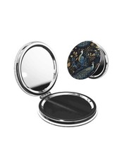 Double-Sided Pocket Compact Mini Makeup Mirrors 1x, 2X Magnifying Mirror Port...