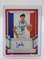 TIDJANE SALAUN 2024-25 NATIONAL TREASURES INTERNATIONAL RED RC AUTO 4/8