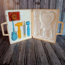Vintage 1977 Fisher Price Medical Kit Doctor Nurse Play Kit NOT COMPLETE SET