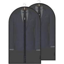 Peva Garment Bags 40Inch, 2 Pack Clothes Protector, Black