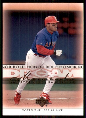 2002 Upper Deck Honor Roll #70 Ivan Rodriguez Texas Rangers