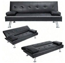 Sofa Bed Faux Leather Sofa Bed Recliner 3 Seater Luxury/Budget Modest