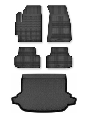 Gummimatten + Kofferraumwanne für Subaru Forester IV ab 2013 Standard SUV 5tlg