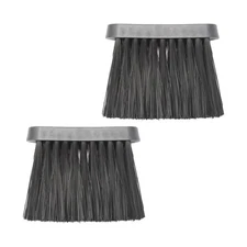 UOIENRT 2 Pcs Oblong Fireplace Brush with Large PP Handle Hair Black 