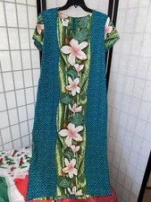 Vintage Mamo Howell Hawaii Women's Size 4 Hibiscus Floral Maxi Dress 100 Rayon