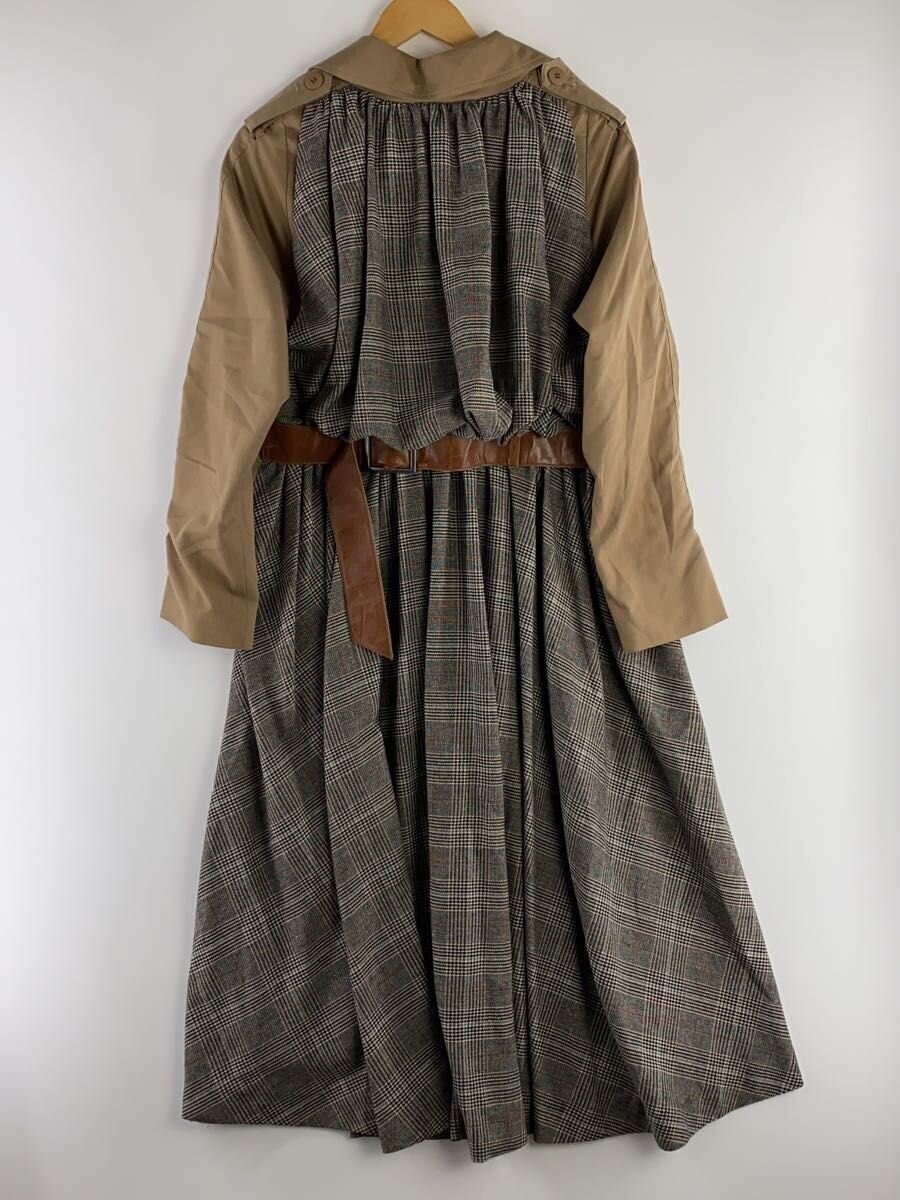 Ameri Docking Trench Coat/-/Polyester/Brw/Check/0… - image 2