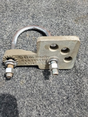 Burndy GAR3903TC 1-1/4 - 2'' Mechanical Grounding Connector 2-3/8'' Copper U-bolt 