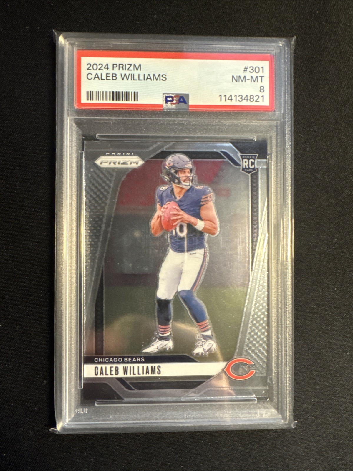 2024 PANINI PRIZM #301 CALEB WILLIAMS ROOKIE RC PSA 8