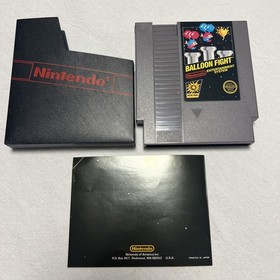 NES Balloon Fight, 1985, 5 Screw, Tested, Original Owner, Cartridge/Sleeve/Manua