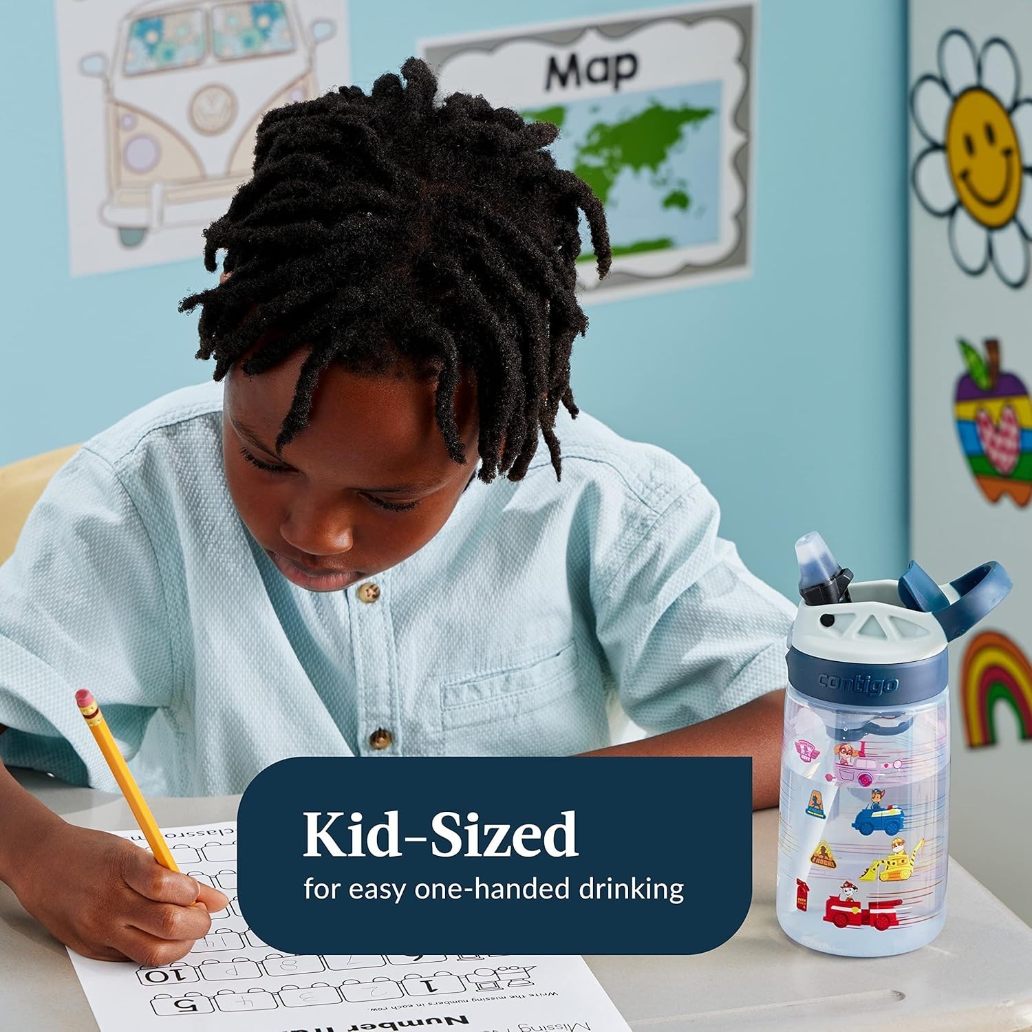 Contigo Paw Patrol Kids 14oz Plastic Water Bottles Aubrey Design