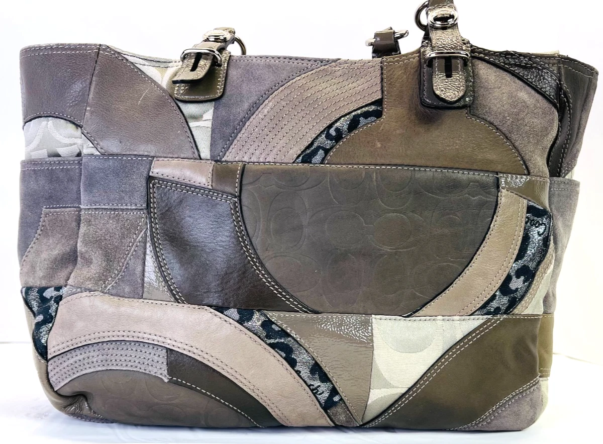 Coach Patchwork Shoulder Bag Patent Bags & Handbags for Women for