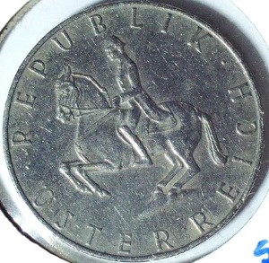 1974 REPUBLIK OSTERRECH - 5 SCHILLING - AUSTRIA - 22.5 mm - Copper-Nick - FC 481