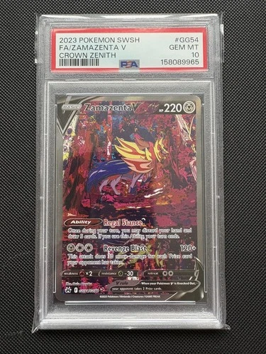 PSA 10 Zamazenta V GG54/GG70 Crown Zenith Pokemon Card