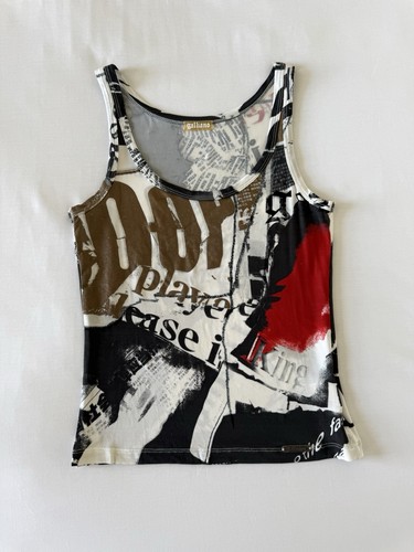 John Galliano Graphic Tank Top XS