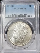 1878-S Morgan Dollar MS-64 PCGS VIDEO